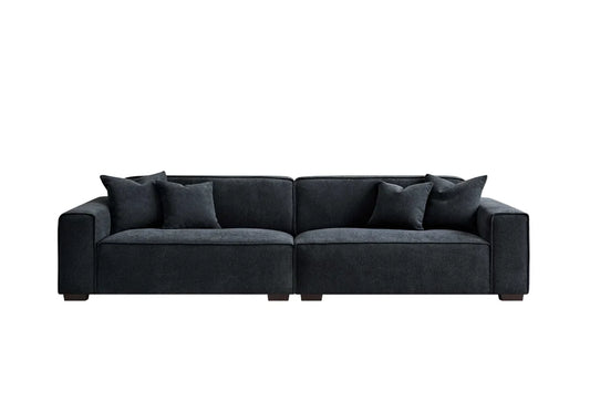 ALUXO® Dakota Sofa Range Chaise in Midnight Boucle