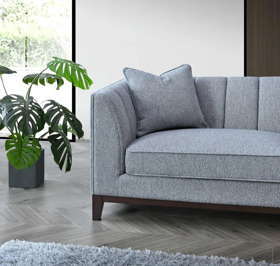 ALUXO® Cooper 3 Seater Sofa in Dolphin Boucle