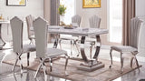 Bravia Dining Table Cream Marble - Italiancityfurniture