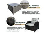 Rattan Garden Furniture Set Patio 6 Seater Sofa Chair Stools Table Storage box - Italiancityfurniture