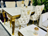 Sofia Cream & Gold Marble Table – All Sizes