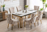 Sorrento Rectangle 150cm Ceramic Gold Table