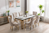 Sorrento Rectangle 150cm Ceramic Gold Table