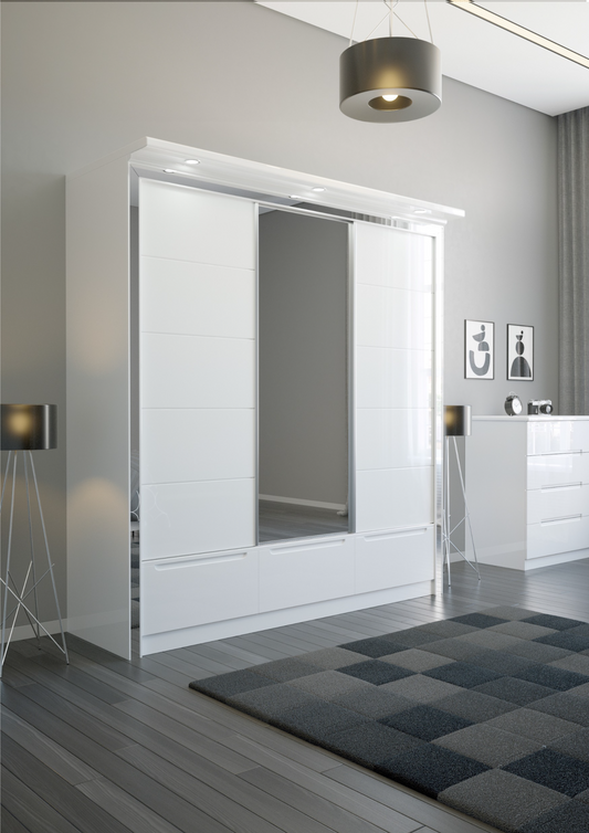 W01 High Gloss Wardrobe