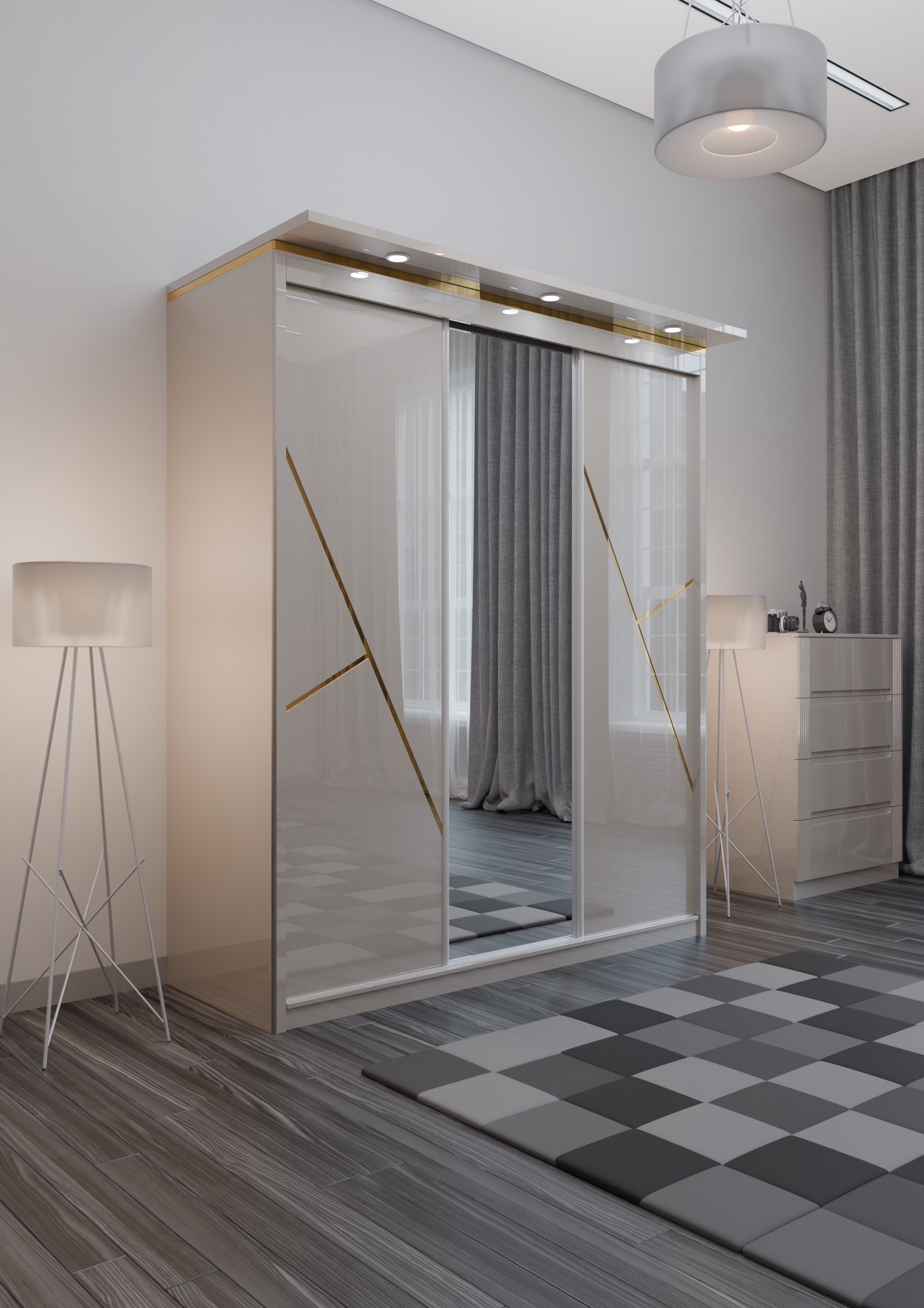 W10 High Gloss Wardrobe