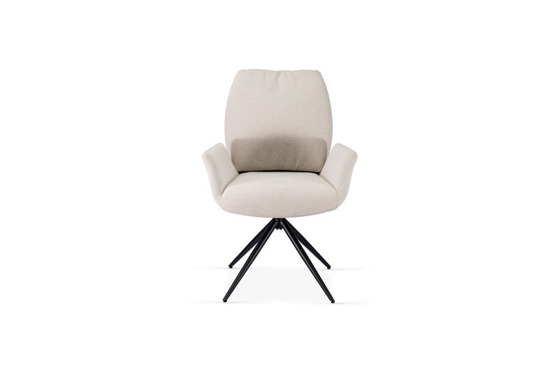 Sydney Cream Ceramic Set of Dining Table with 6x chairs