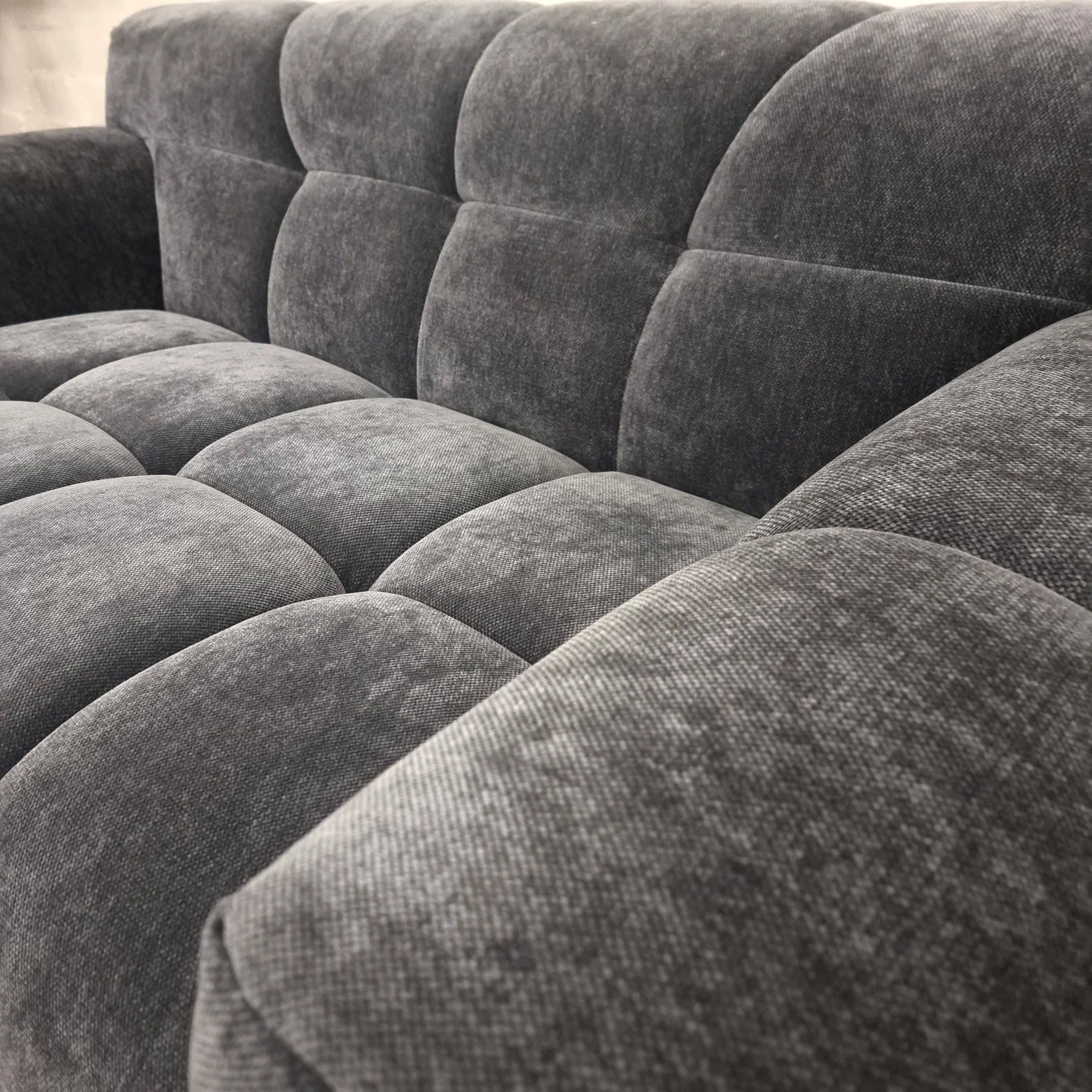 ALUXO® Harlem Sofa Range in Steel Velvet