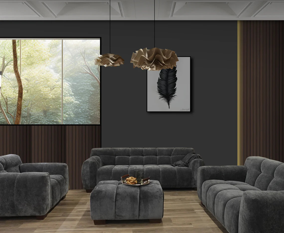 ALUXO® Harlem Sofa Range in Steel Velvet