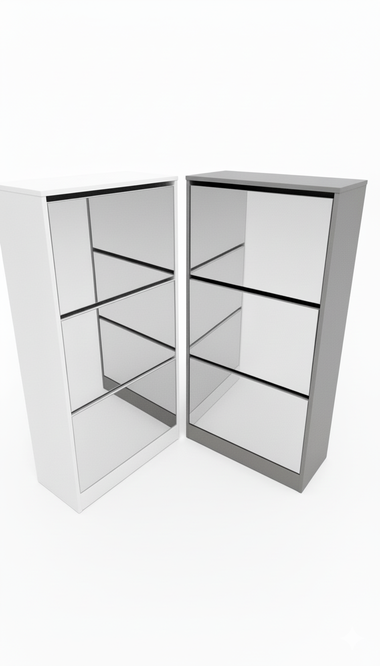 Mirror Shoe Rack