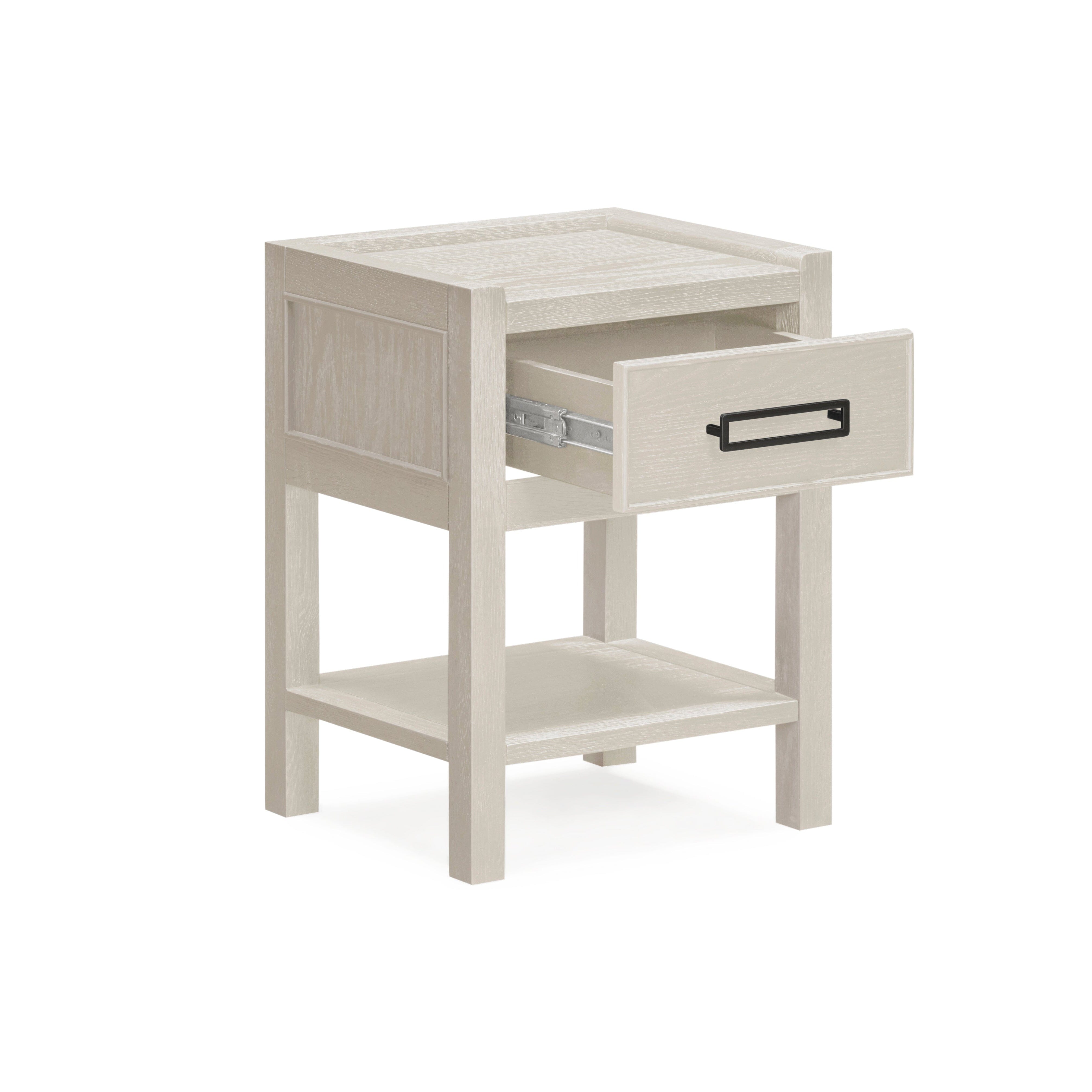 Soho Cream Oak Veneer 1 Drawer Bedside Table