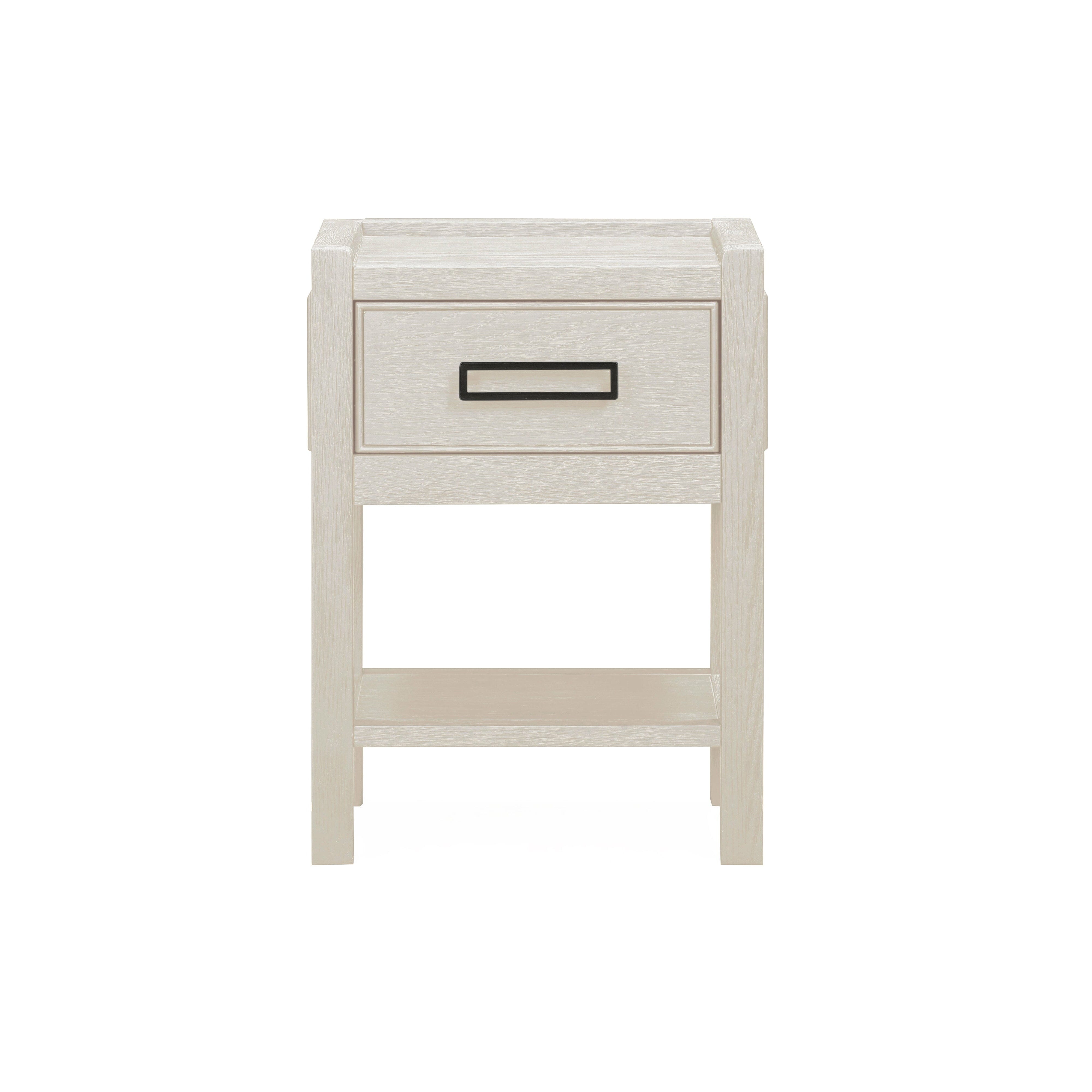 Soho Cream Oak Veneer 1 Drawer Bedside Table