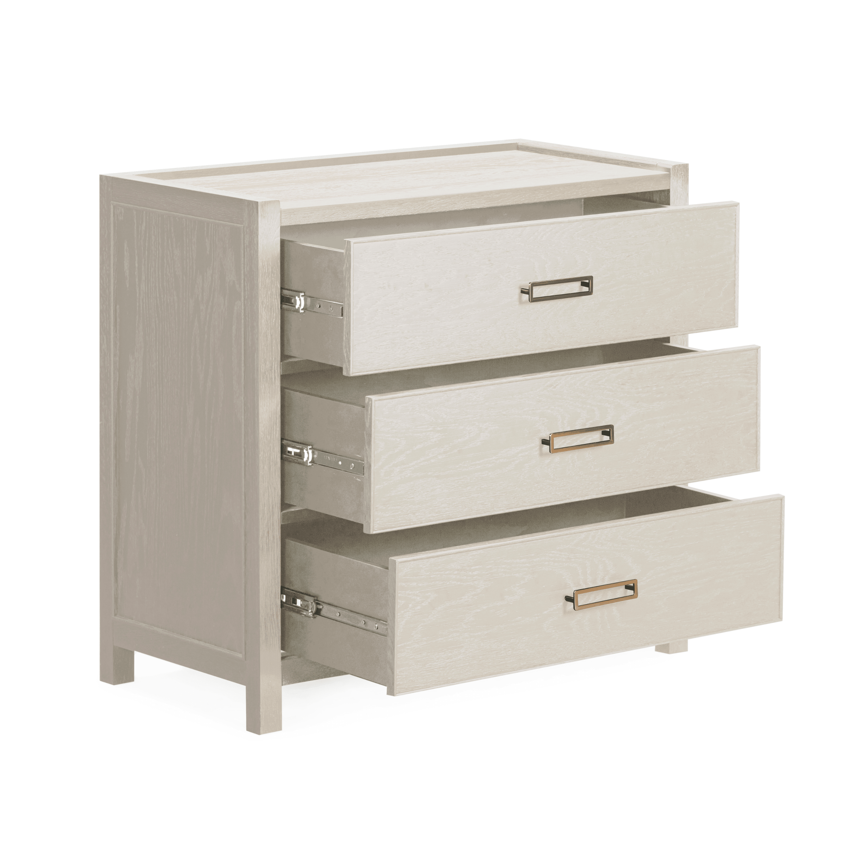 Soho Cream Oak Veneer 3 Drawer Chest