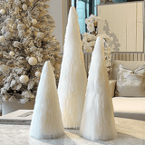 White Decorative Christmas Tree Ornaments - Set of 3