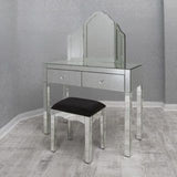 2 Drawer Mirrored Dressing Table Set