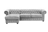 Axelle Corner Sofa Bed Silver