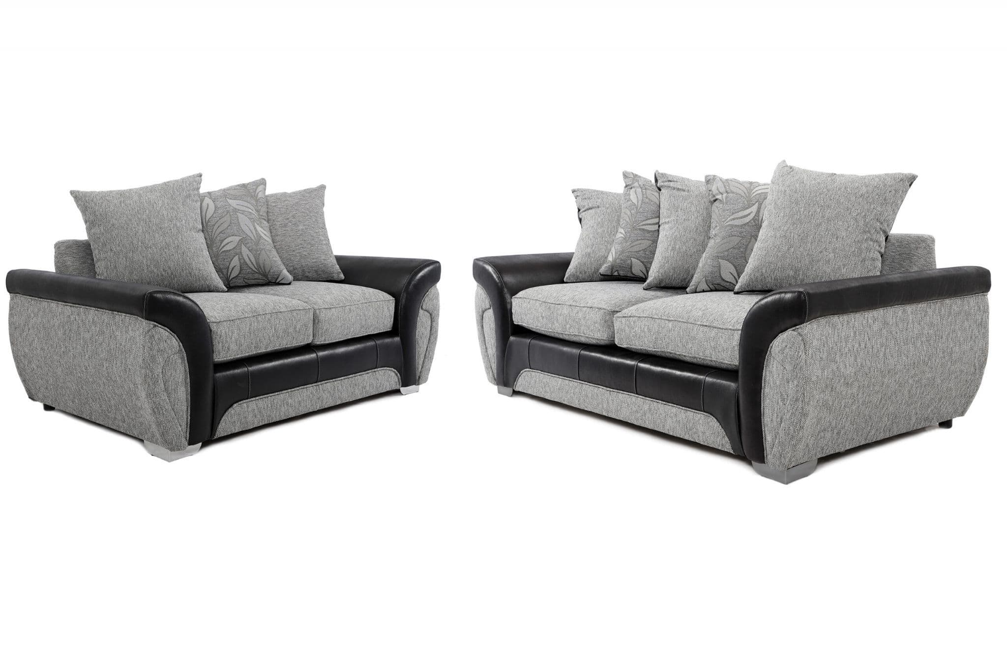 Celeste Fabric Sofa Black/Silver