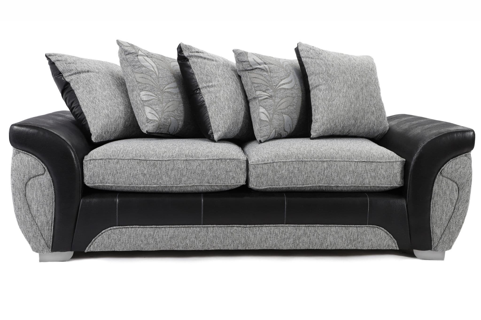 Celeste Fabric Sofa Black/Silver