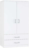 Charles 2 Door 2 Drawer Wardrobe In White