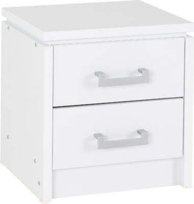 Charles 2 Drawer Bedside White