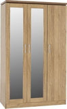 Charles 3 Door All Hanging Mirrored Wardrobe