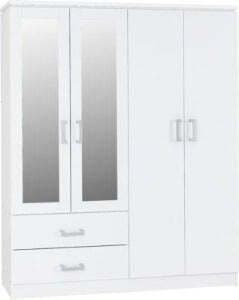 Charles 4 Door 2 Drawer Mirrored Wardrobe