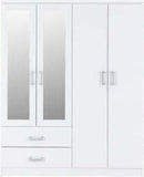 Charles 4 Door 2 Drawer Mirrored Wardrobe