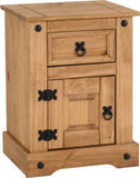 Corona Petite Bedside Distressed Waxed Pine