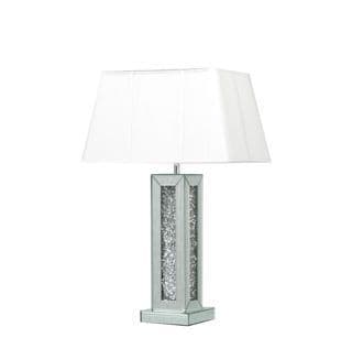 Crushed Glass Mirrored Table Lamp