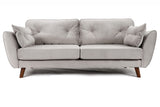 Holland 3+2 Seater Sofa Set Plush Silver