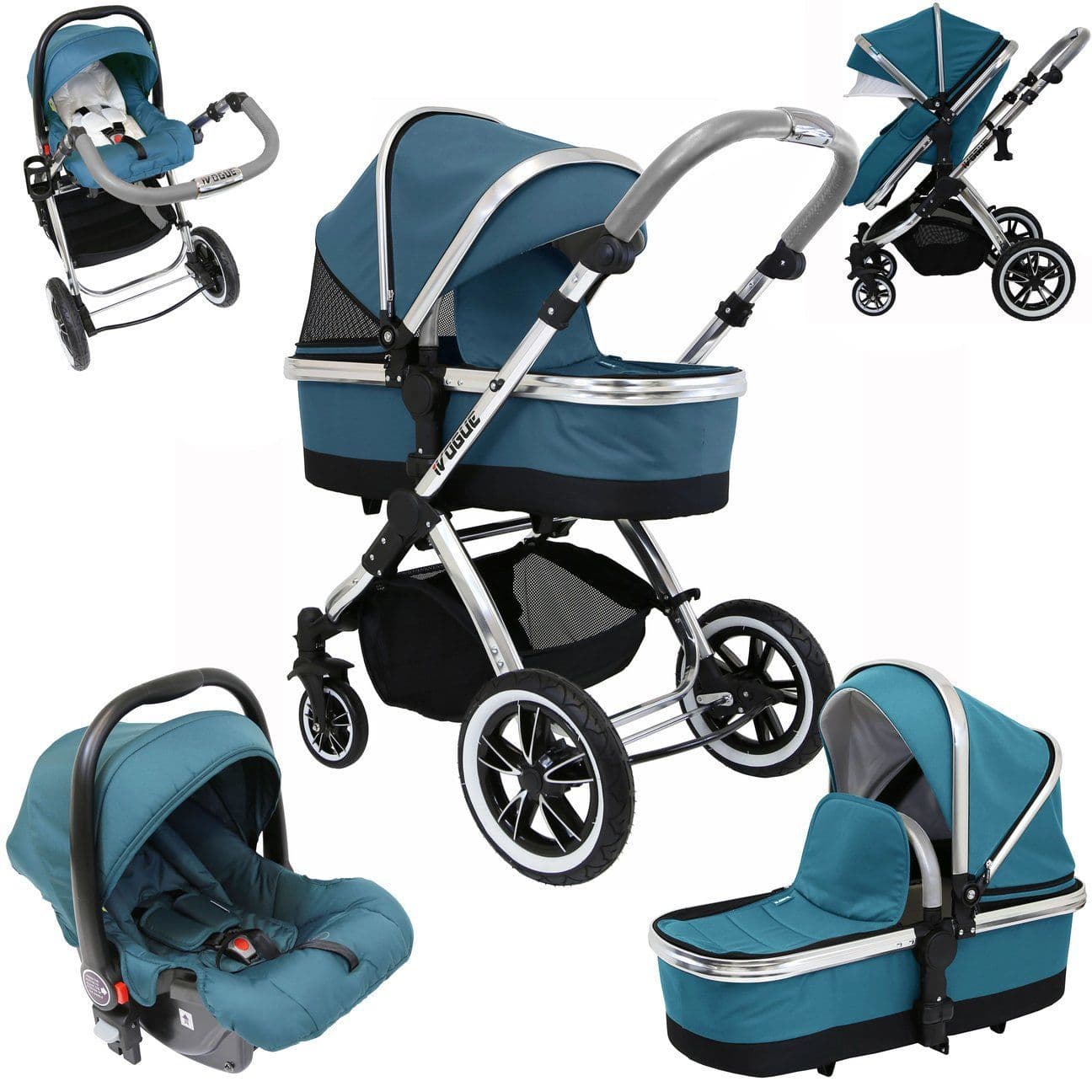 Iris Pram System - Limited Edition Teal (With Car Seat)