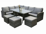 Lias 9 Seater Rattan Corner Sofa Set