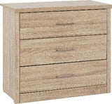 Lisbon 3 Drawer Chest Light Oak Effect Veneer