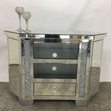 Luxury Crushed Diamond Corner Tv Unit