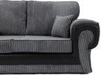 Sector Large Corner Sofa Black/Grey Cord