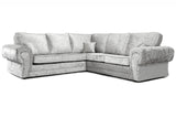 Sector Large Corner Sofa Silver Shimmer