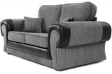 Tangence 3 + 2 Seater Sofa Black/Grey Cord