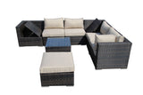 The Lone Island 7 Seater Recliner Outdoor Garden Set