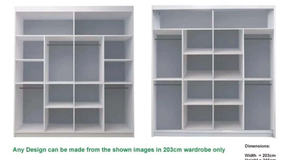 Venice Wardrobe 203Cm