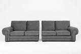 Verino 4 Seater Fullback Sofa Dark Grey