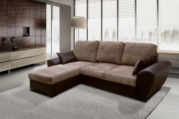 Vianchi Corner Sofa Bed Brown