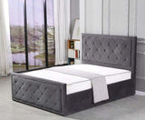 Wallace Plush Velvet Ottoman Storage Bed